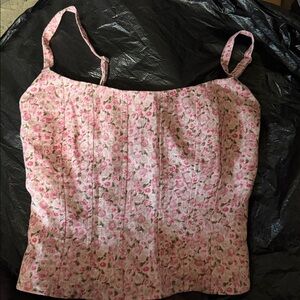 NWT Reformation Hattie Linen Corset Top